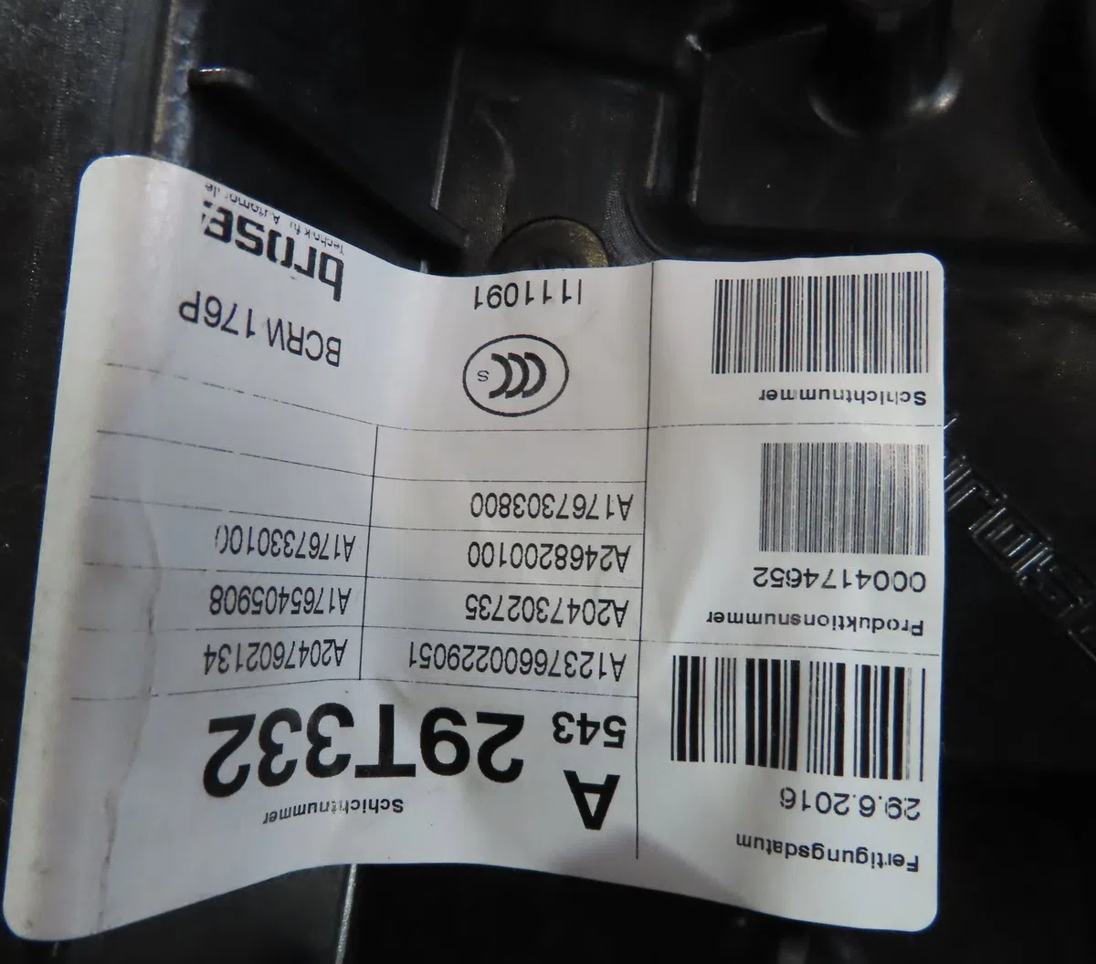 Mecanismemoteur leve-glace arg Mercedes-benz CLASSE A (W176) A 200 (176.043) (2012-2018) occasion