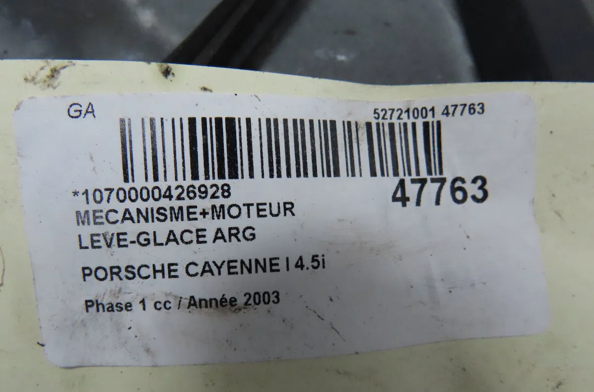 Mecanismemoteur leve-glace arg Porsche CAYENNE (9PA) Turbo 4.5 (2002-2007) occasion