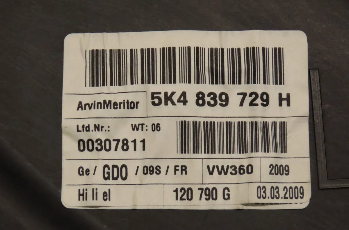 Mecanismemoteur leve-glace arg Volkswagen GOLF VI (5K1) 1.4 tsi (2008-2012) 5 portes occasion