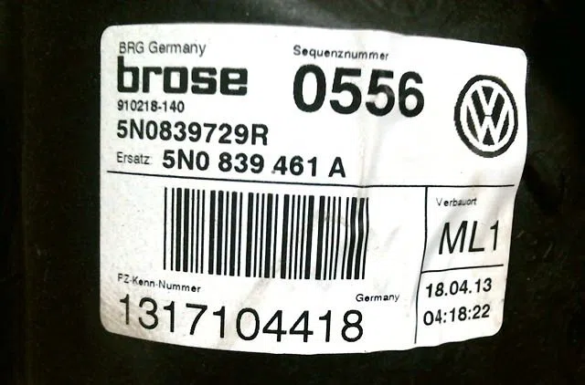 Mecanismemoteur leve-glace arg VOLKSWAGEN TIGUAN occasion