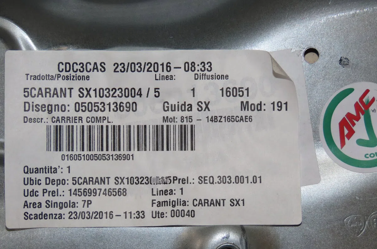 Mecanismemoteur leve-glace avg Alfa romeo GIULIETTA (940_) 1.4 tb (940fxb1a, 940fxb11) (2010-2018) occasion