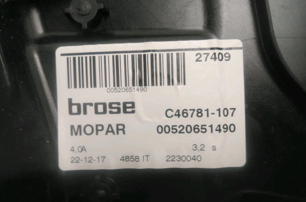 Mecanismemoteur leve-glace avg Jeep RENEGADE SUV (BU, B1, BV) 1.6 crd (2014) occasion