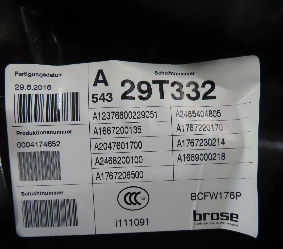 Mecanismemoteur leve-glace avg Mercedes-benz CLASSE A (W176) A 200 (176.043) (2012-2018) occasion