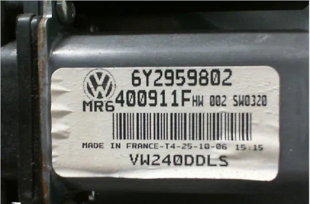 Mecanismemoteur leve-glace avg VOLKSWAGEN POLO IV Phase 2 05-2005--09-2009 1.4 TDI 80ch occasion