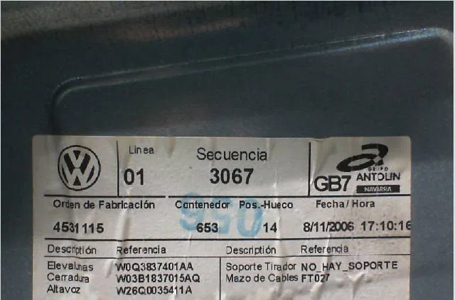 Mecanismemoteur leve-glace avg VOLKSWAGEN POLO IV Phase 2 05-2005--09-2009 1.4 TDI 80ch occasion