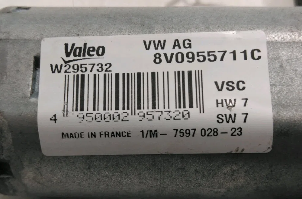 Moteur essuie-glace arrière Audi A3 Sportback (8YA) 35 tfsi mild hybrid (2020) occasion