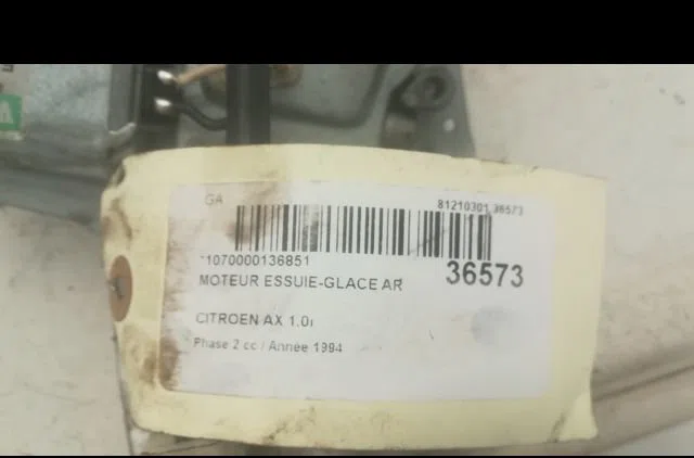 Moteur essuie-glace arrière Citroen AX (ZA-_) 10 (1987-1998) occasion