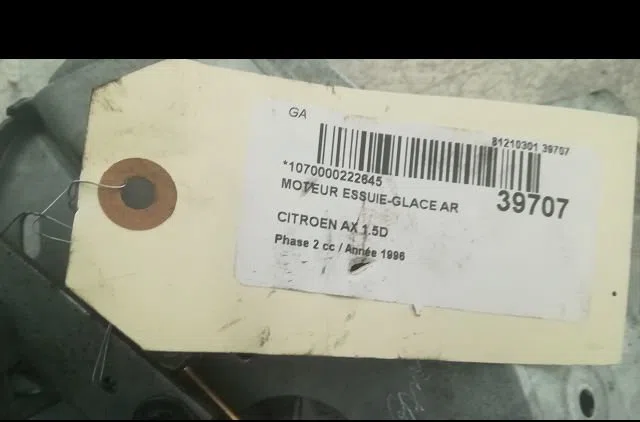 Moteur essuie-glace arrière Citroen AX (ZA-_) 15 d (1994-1997) occasion