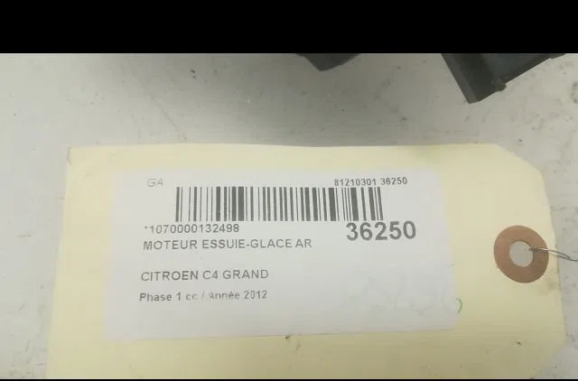 Moteur essuie-glace arrière Citroen C4 GRAND PICASSO I (UA_) 1.6 hdi 110 (2010-2013) occasion