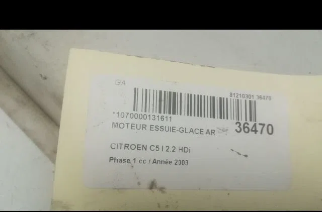 Moteur essuie-glace arrière Citroen C5 I (DC_) 2.2 hdi (dc4hxb, dc4hxe) (2001-2004) occasion