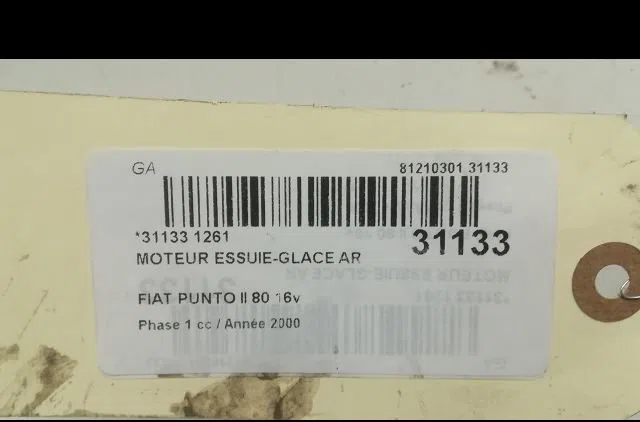 Moteur essuie-glace arrière FIAT PUNTO II 2000 occasion