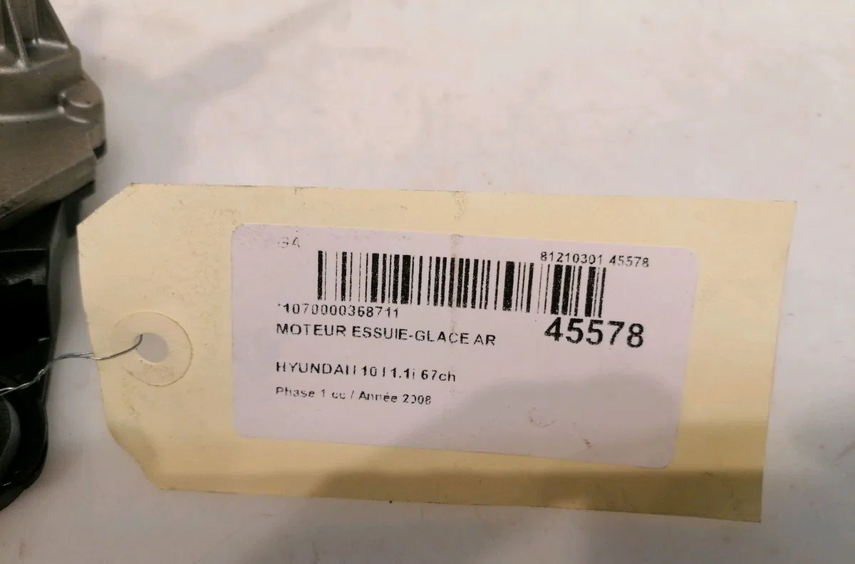 Moteur essuie-glace arrière Hyundai I10 I (PA) 1.1 (2011-2013) occasion