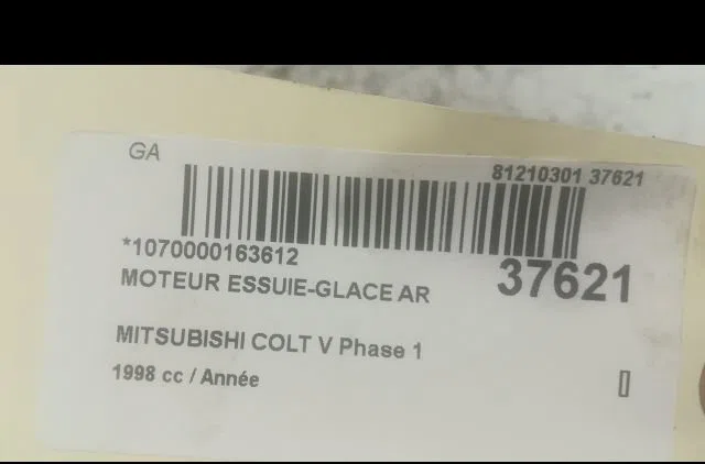 Moteur essuie-glace arrière MITSUBISHI COLT V 1998 occasion