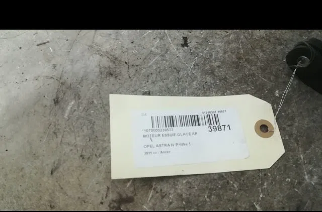 Moteur essuie-glace arrière Opel ASTRA J Sports Tourer (P10) 2.0 cdti (35) (2010-2015) occasion