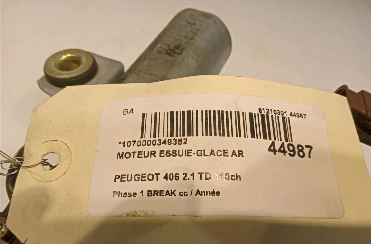 Moteur essuie-glace arrière Peugeot 406 Break (8E-F) 2.1 td 12v (1996-2004) occasion