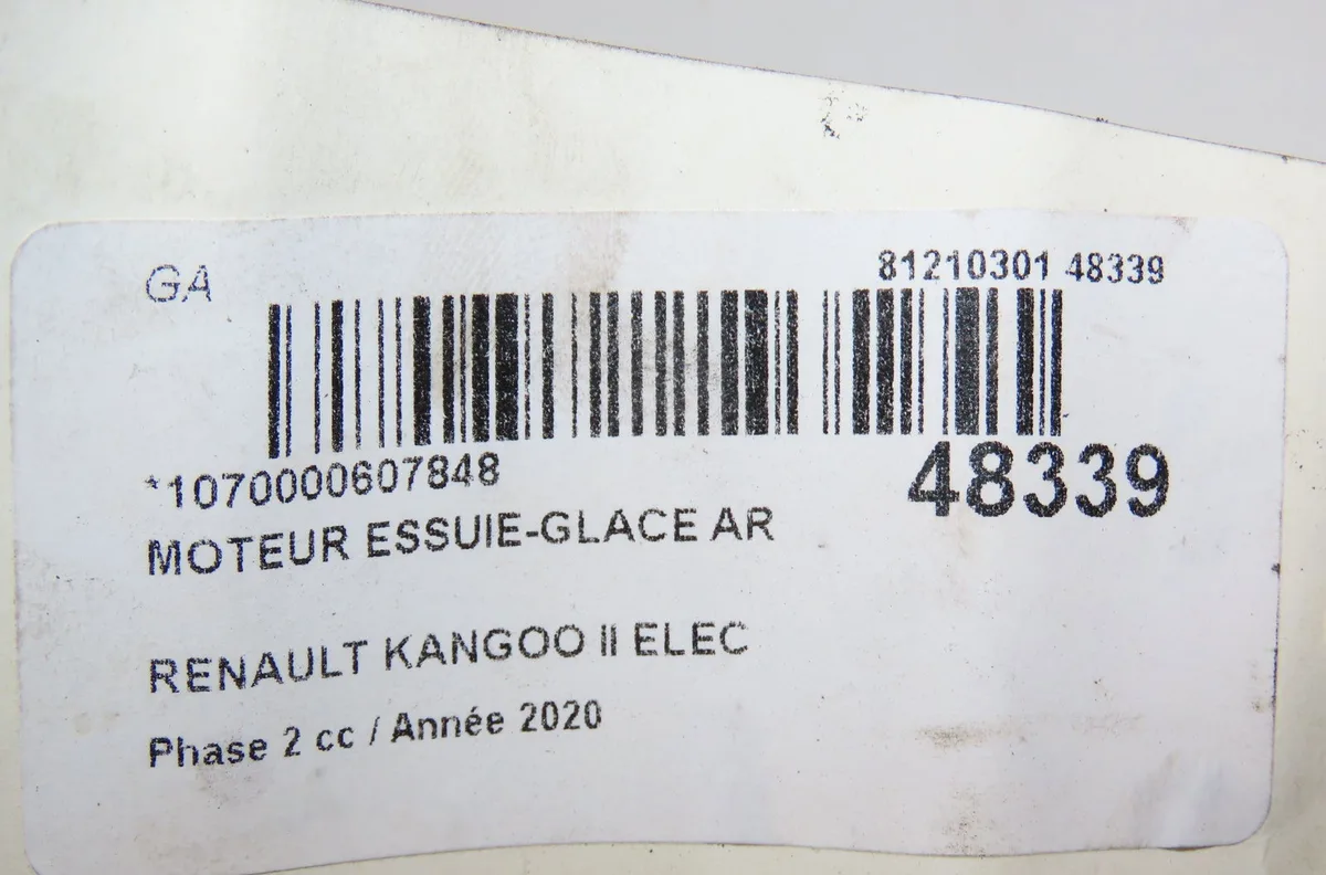 Moteur essuie-glace arrière Renault KANGOO Express (FW0-1_) Z.e. (fw0z, fw1z) (2011) occasion