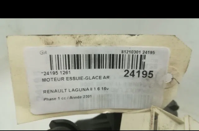 Moteur essuie-glace arrière RENAULT LAGUNA II 2001 occasion
