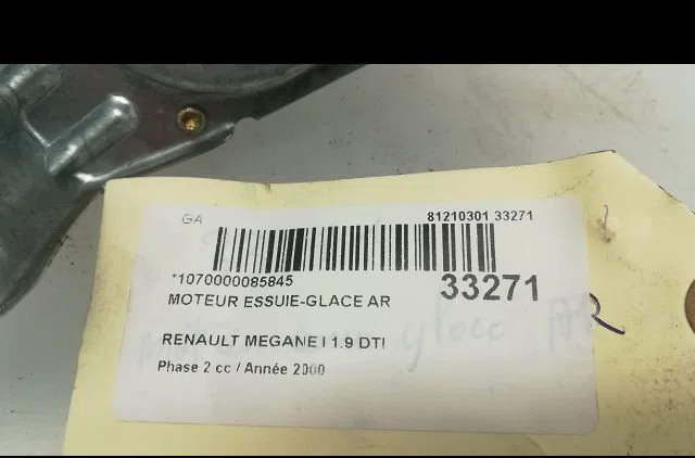 Moteur essuie-glace arrière Renault MEGANE I Break (KA0-1_) 1.9 dti (ka0n) (1999-2001) occasion
