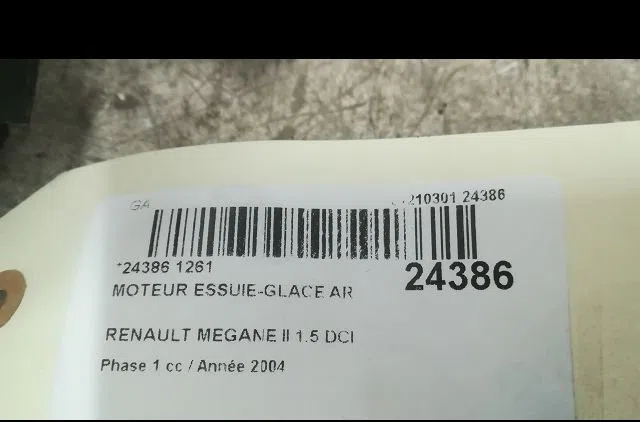 Moteur essuie-glace arrière RENAULT MEGANE II 2004 occasion