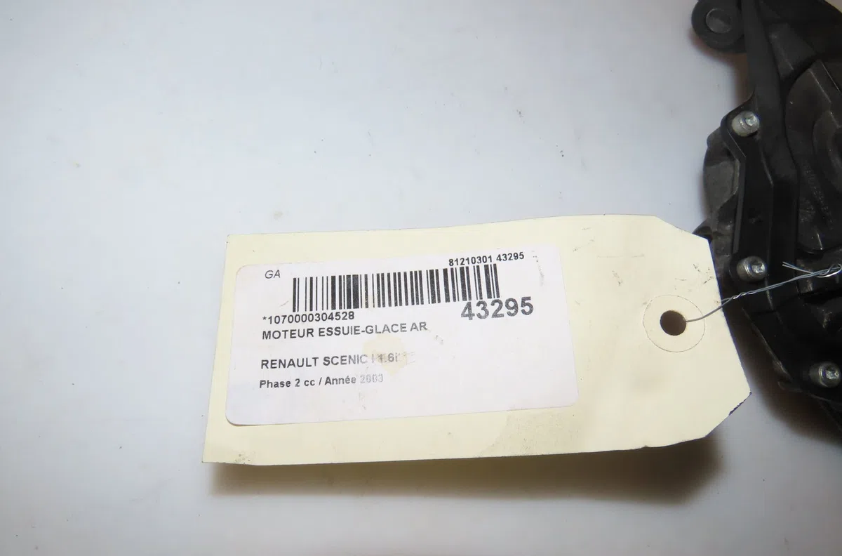 Moteur essuie-glace arrière Renault SCÉNIC I Monospace (JA0-1_, FA0_) 1.6 (ja00, ja16, ja15, ja19, ja1v, ja2b, ja2c, ja0