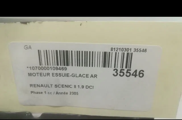 Moteur essuie-glace arrière Renault SCÉNIC II (JM0-1_) 1.9 dci (jm0g, jm12, jm1g, jm2c) (2003-2006) occasion