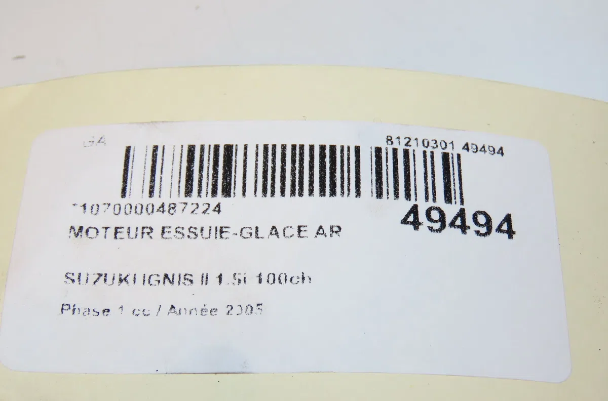 Moteur essuie-glace arrière Suzuki IGNIS II (MH) 1.5 4x4 (rm415) (2003) occasion