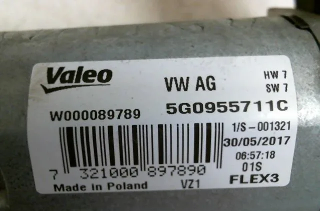 Moteur essuie-glace arrière Volkswagen GOLF VII (5G1, BQ1, BE1, BE2) 1.0 tsi (2015-2020) occasion