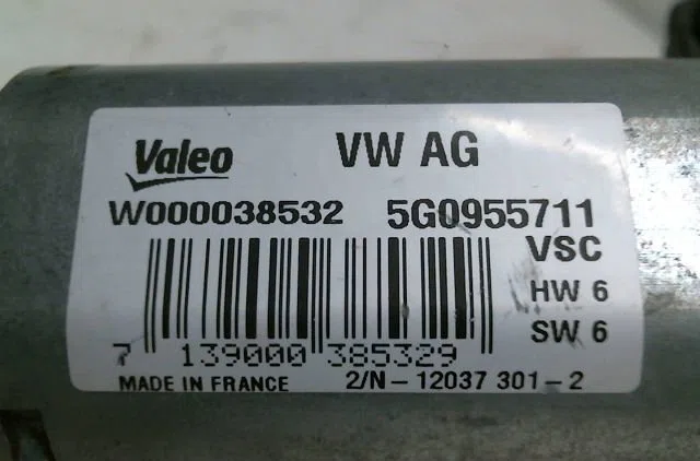 Moteur essuie-glace arrière Volkswagen GOLF VII (5G1, BQ1, BE1, BE2) 1.2 tsi (2012-2017) occasion