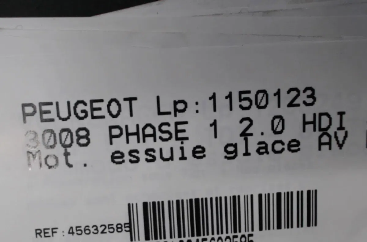 Moteur essuie-glace av droit Peugeot 3008 Monospace (0U_) 2.0 hdi (2009-2016) 5 portes occasion