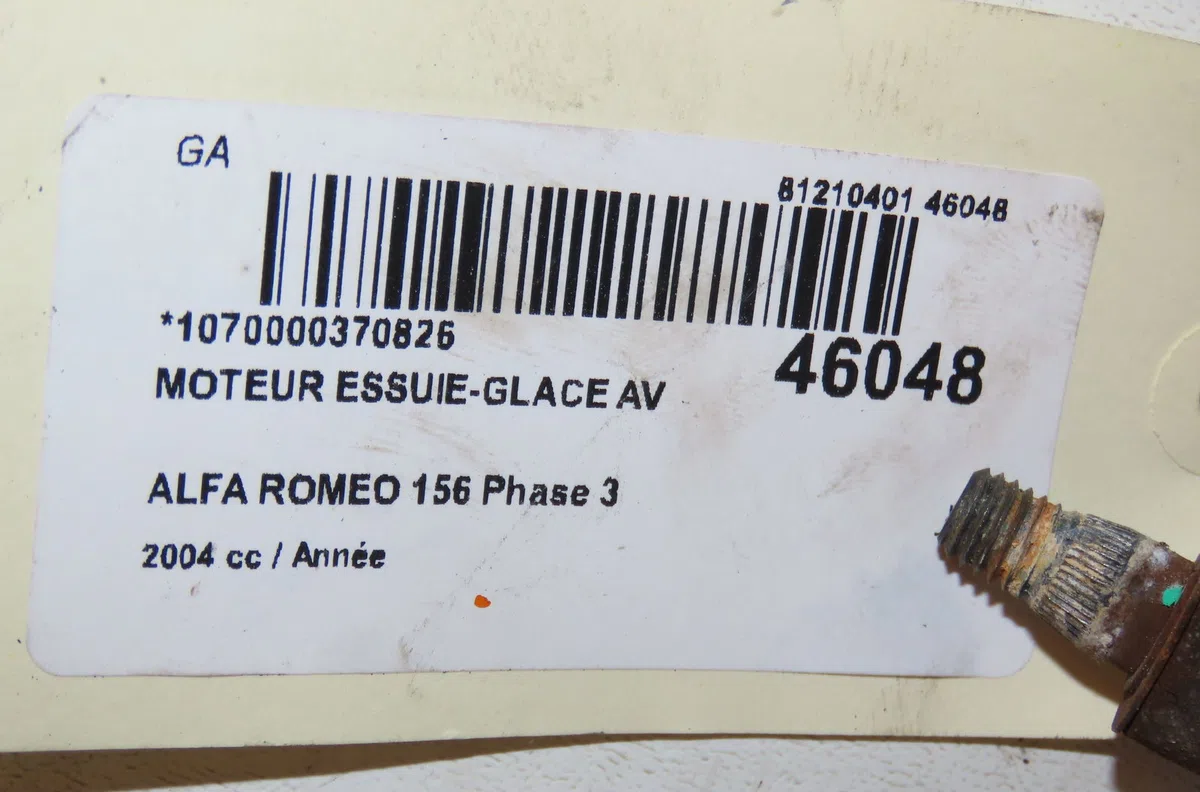 Moteur essuie-glace avant ALFA ROMEO 156 2004 occasion
