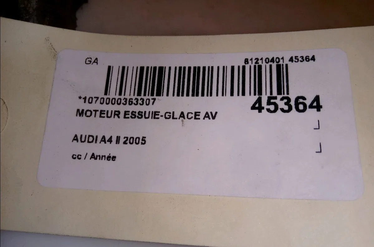 Moteur essuie-glace avant Audi A4 B7 Avant (8ED) 2.0 tdi (2004-2008) occasion