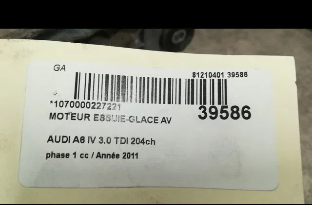 Moteur essuie-glace avant Audi A6 C7 Avant (4G5, 4GD) 3.0 tdi (2011-2018) occasion