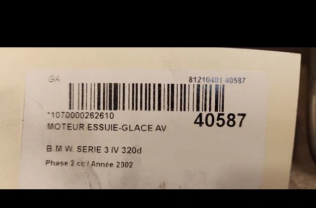 Moteur essuie-glace avant Bmw 3 (E46) 320 d (1998-2001) occasion