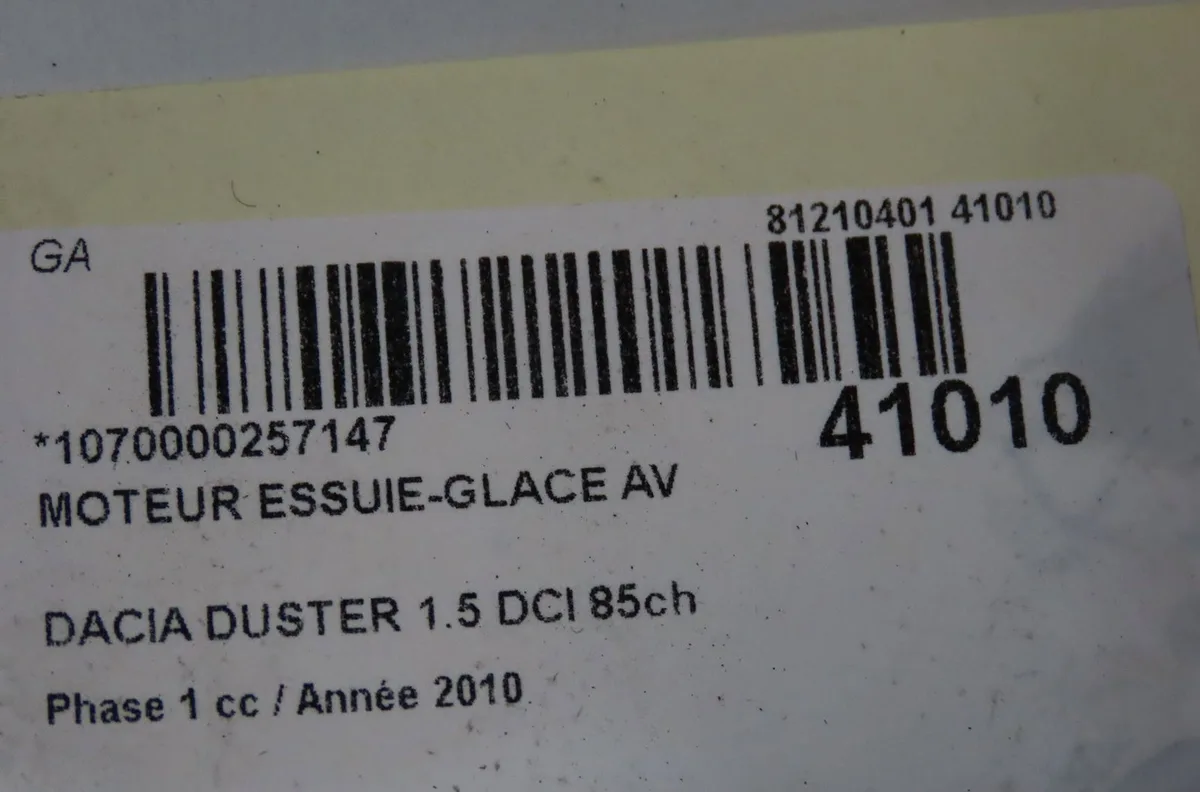 Moteur essuie-glace avant Dacia DUSTER (HS_) 1.5 dci (2010-2018) occasion