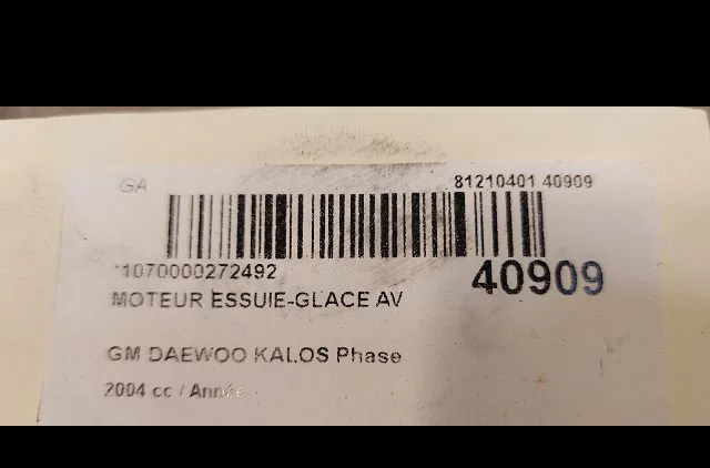 Moteur essuie-glace avant Daewoo KALOS (KLAS) 1.2 (2003) occasion