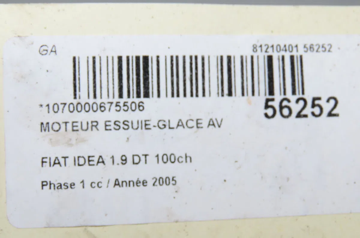 Moteur essuie-glace avant Fiat IDEA (350_) 1.9 jtd (2004) occasion