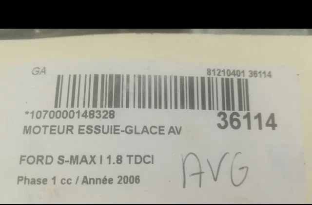 Moteur essuie-glace avant Ford S-MAX (WA6) 1.8 tdci (2006-2014) occasion