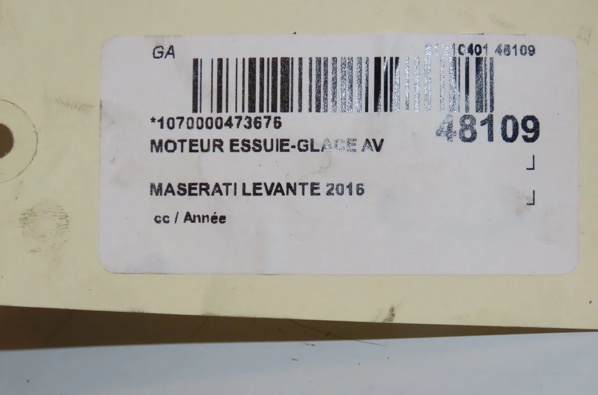 Moteur essuie-glace avant MASERATI LEVANTE 2016 occasion