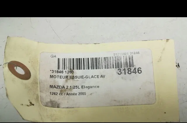 Moteur essuie-glace avant MAZDA MAZDA 2 I 2005 occasion