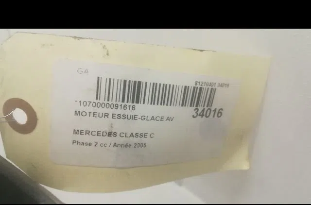 Moteur essuie-glace avant Mercedes-benz CLASSE C Coupe Sport (CL203) C 220 cdi (203.708) (2004-2008) 3 portes occasion