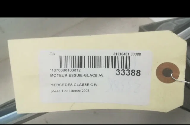 Moteur essuie-glace avant Mercedes-benz CLASSE C (W204) C 220 cdi (204.008) (2007-2008) 4 portes occasion
