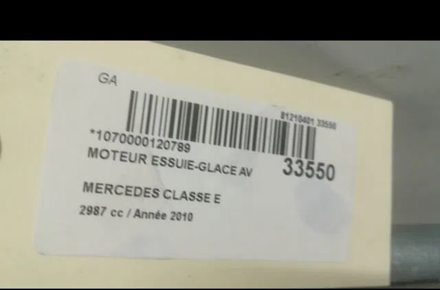 Moteur essuie-glace avant Mercedes-benz CLASSE E Coupé (C207) E 350 cdi (207.322) (2009-2011) occasion