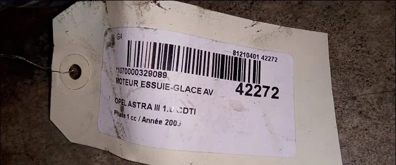 Moteur essuie-glace avant Opel ASTRA H (A04) 1.9 cdti 16v (l48) (2004-2010) occasion