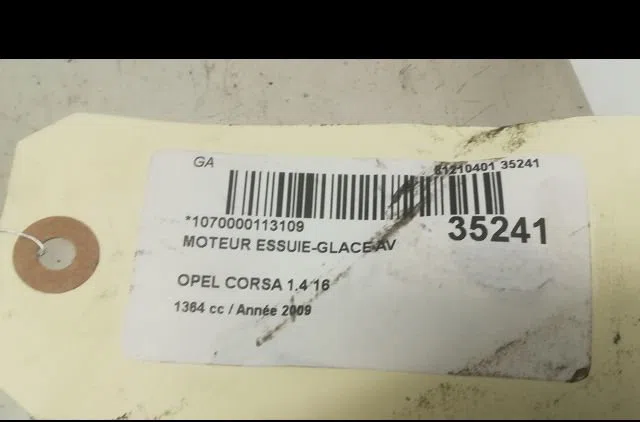 Moteur essuie-glace avant Opel CORSA D (S07) 1.4 (l08, l68) (2006-2014) occasion