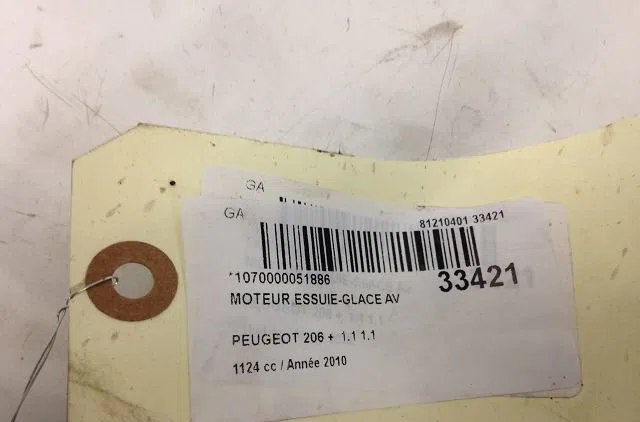 Moteur essuie-glace avant Peugeot 206 (2L_, 2M_) 1.1 (2009-2013) occasion