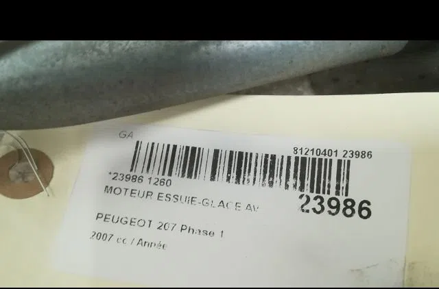 Moteur essuie-glace avant PEUGEOT 207 2007 occasion