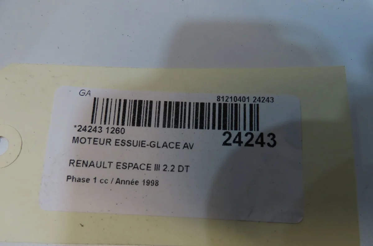 Moteur essuie-glace avant RENAULT ESPACE III 1998 occasion