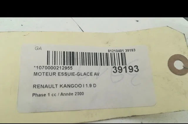 Moteur essuie-glace avant Renault KANGOO Express (FC0-1_) D 55 1.9 (fc0d) (1997) occasion