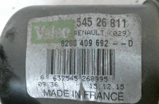 Moteur essuie-glace avant Renault KANGOO Express (FW0-1_) 1.5 dci 75 (fw07, fw10, fw04) (2010) 4 portes occasion