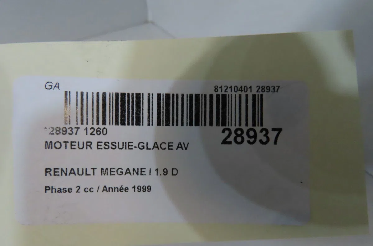 Moteur essuie-glace avant RENAULT MEGANE I 1999 occasion